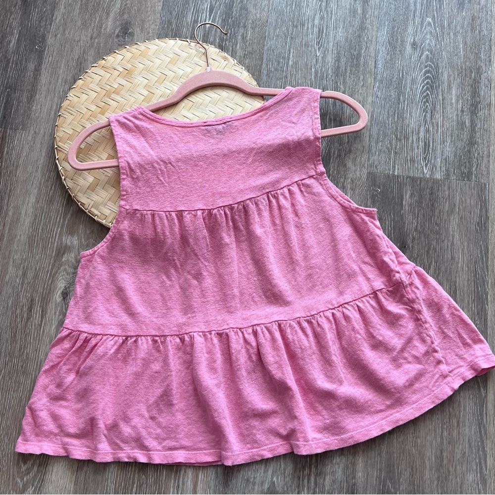 J.‎ Crew pink linen tiered sleeveless blouse - Picture 5 of 5